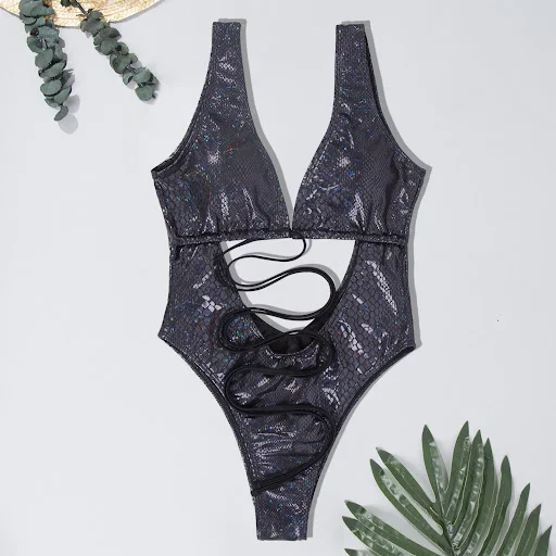Title 6, Womens Bikini One Piece Swimsuit Strappy Lace ...