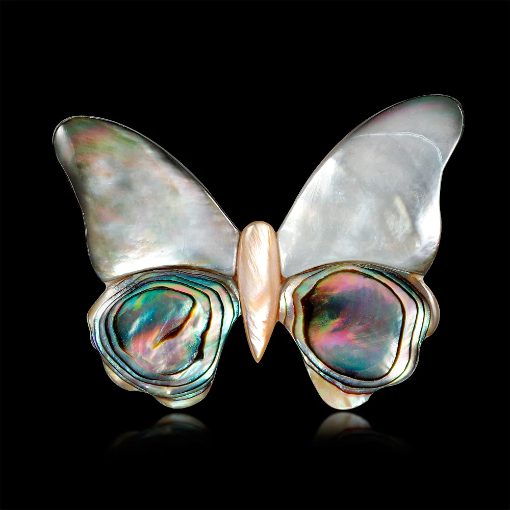 Title 3, Broche de borboleta vintage de concha para moda...