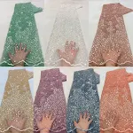 Vestido Moderno de Casamento em Malha Bordada Tridimensional com Apliques de Pedraria, Elegância e Sofisticação. — foto 6
