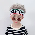 Chapéu de peruca infantil estilo hip hop, estiloso e de malha. Deixe seu filho(a) estiloso(a) e com um visual único. Ideal para festas e diversão. — foto 6