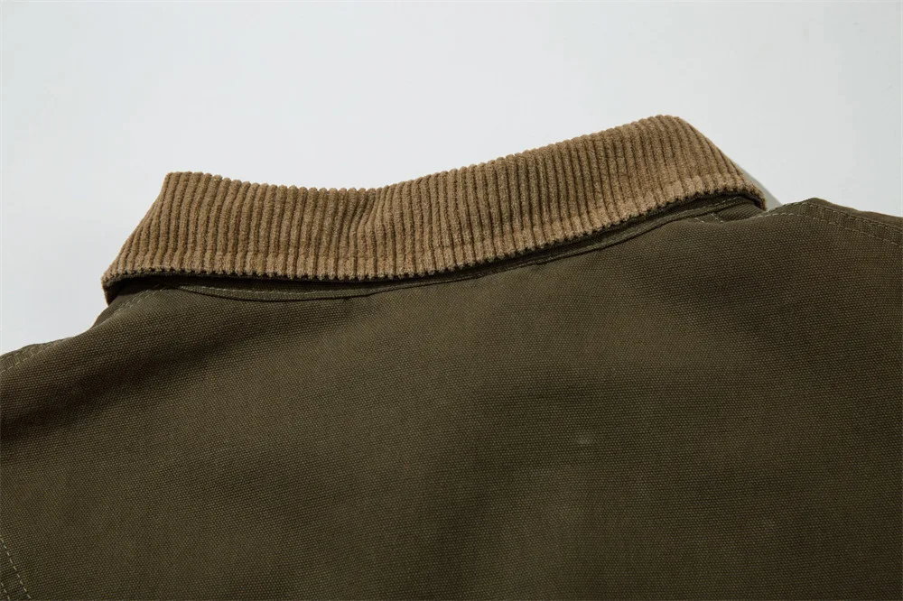Amerikaanse jas voor heren met contrasterende revers. Een stijlvolle jas voor een verfijnde uitstraling, perfect voor zowel formele als casual gelegenheden. — foto 3