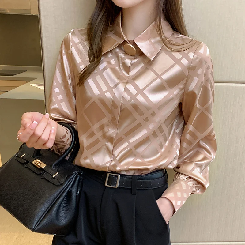 Title 4, Womens Chiffon Long-sleeved Silky Satin Drape ...