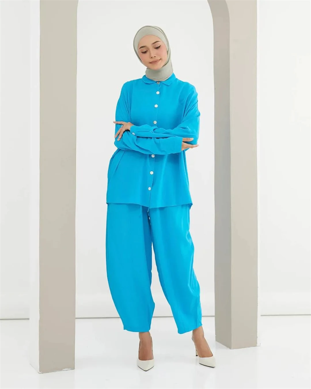 Title 3, Indonesia Fashion Harem Pants Bat Sleeve Loose ...