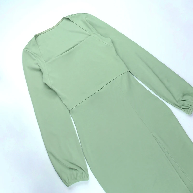 Elegance Retro Casual Long Sleeve Solid Color Dress — photo 8