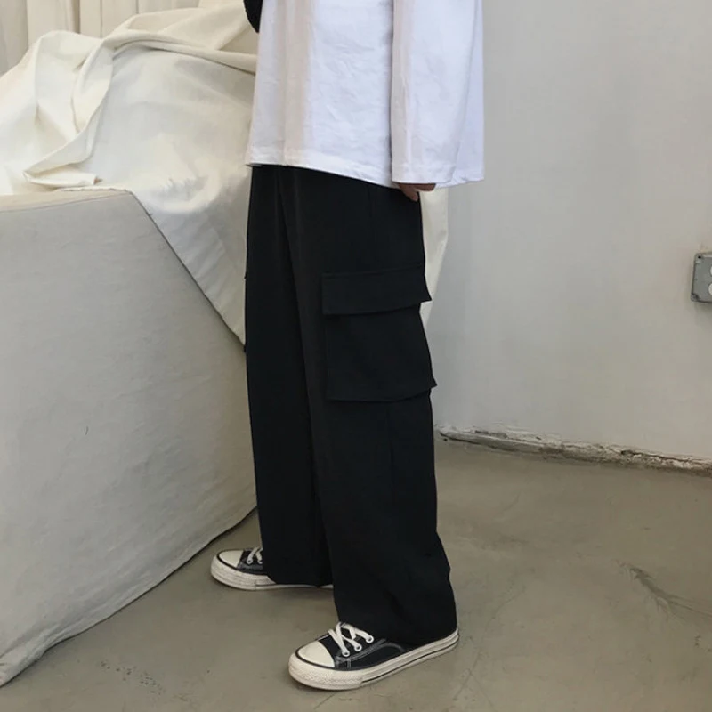 Heren Work Pocket Casual Broek Retro Straight Trend, Comfortabele Vrijetijdsbroek voor Dagelijks Gebruik en een Modieuze Look — foto 2