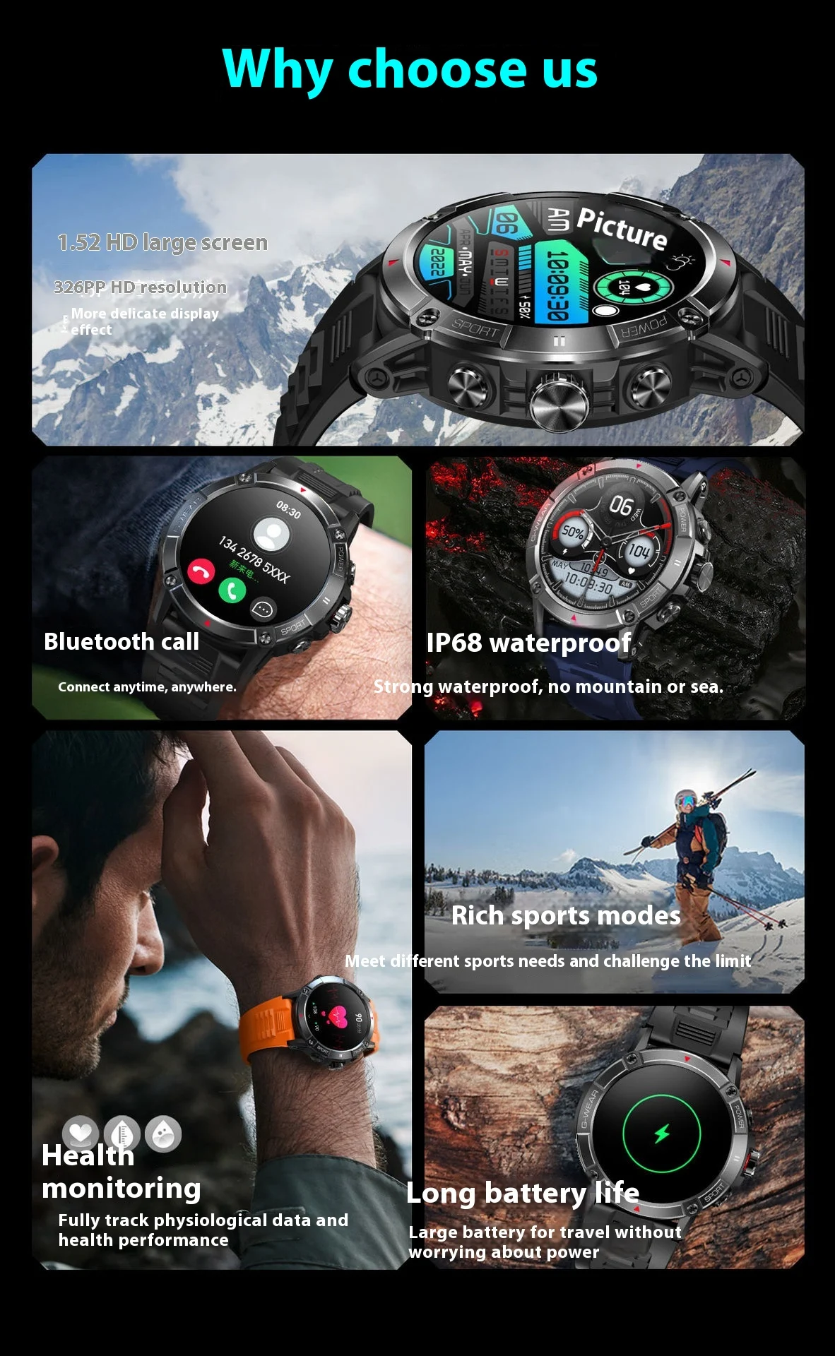 Bluetooth Calling Smart Watch with Heart Rate, Blood Pressure and Oxygen Monitoring. A Sports Bracelet to track your hea — photo 23