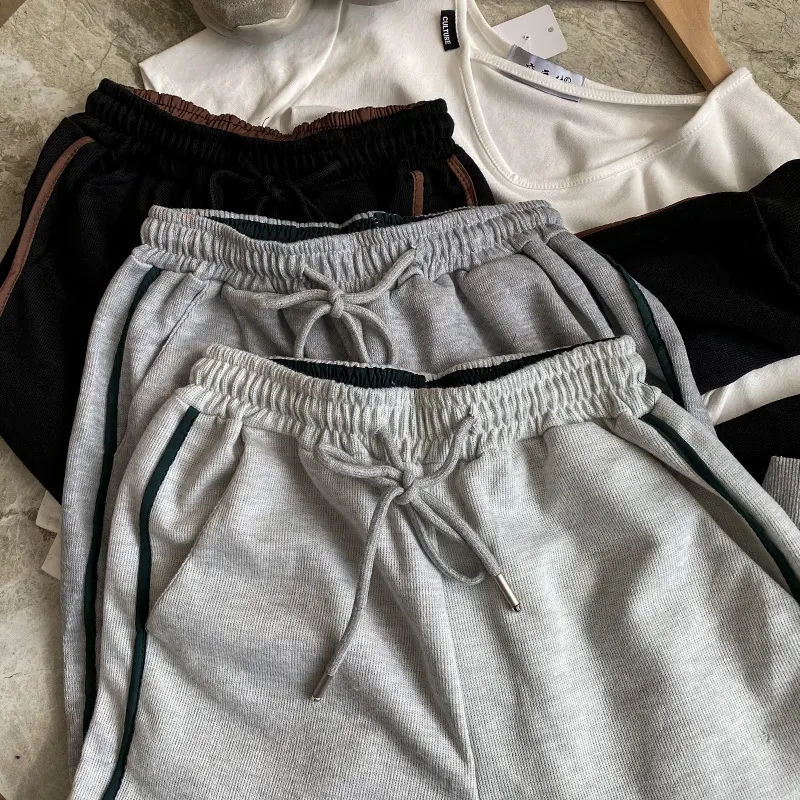 Women's Letter Print Elastic Waist Straight Casual Pants offer comfort and style, perfect for everyday wear and relaxed — photo 6