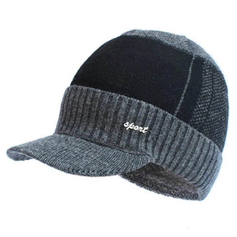 Title 5, Touca de lã masculina de inverno à prova de ven...