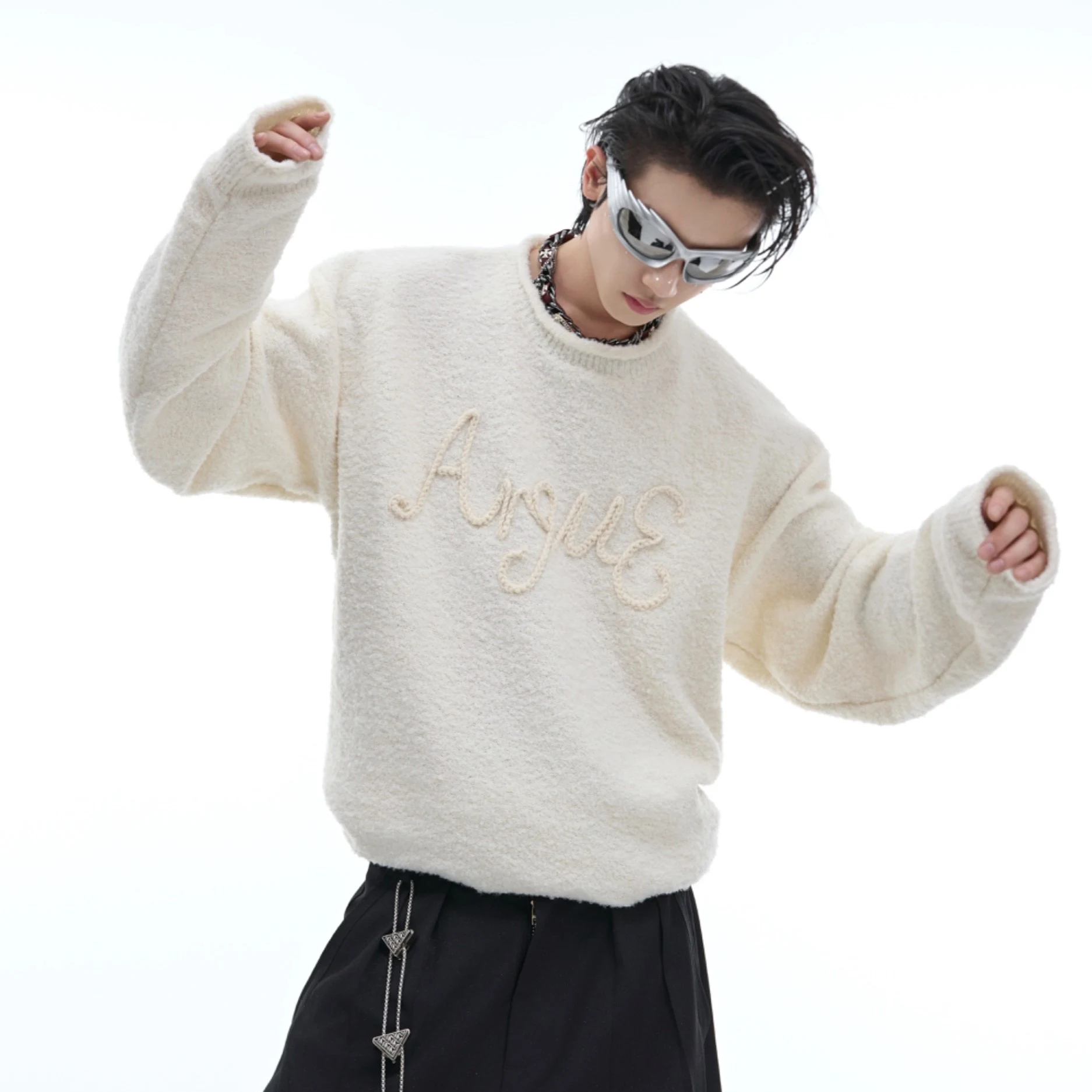 Autumn And Winter Niche Plush Stereo Embroidered Sweater, a cozy and stylish choice, perfect for keeping warm and lookin — photo 1