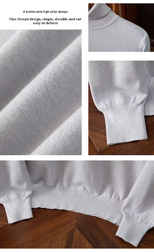 Title 24, Mens Autumn And Winter Turtleneck Sweater, Kee...