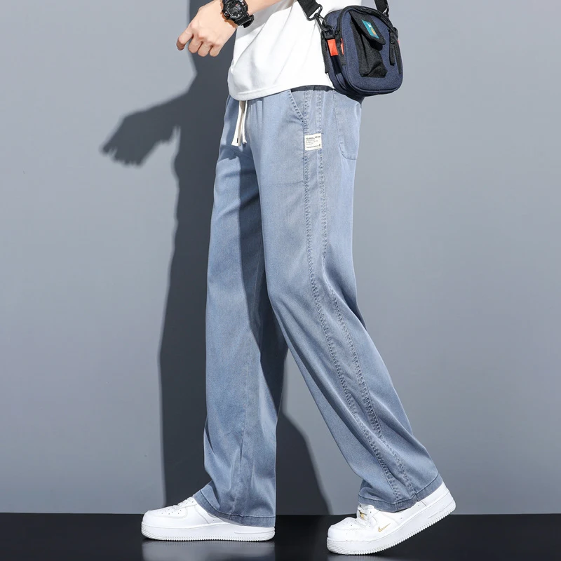Summer thin loose wide leg pants for women. Lightweight and breathable for warm weather. Comfortable, relaxed fit for a — photo 4