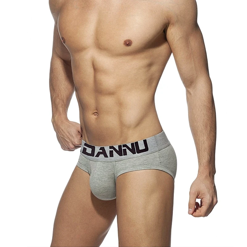 Cuecas Masculinas Sexy Algodão Puro Confortáveis Simples Tendência Letras Cintura Baixa Respirável Bolsa U Esportes Jovens Roupa Íntima — foto 7