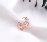 Anel feminino de camada dupla com folha de zircônia micro-incrustada, personalidade cheia de diamantes quebrados, sobreposto e estiloso. — foto 6