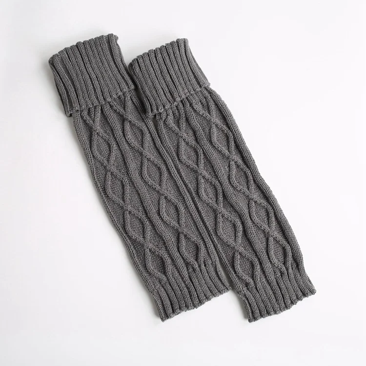 Title 9, Knitted Wool Warm Leggings Mid-length Rhombus