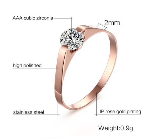 Title 1, Damen Ring aus Roségold Stilvoller Schmuck für ...