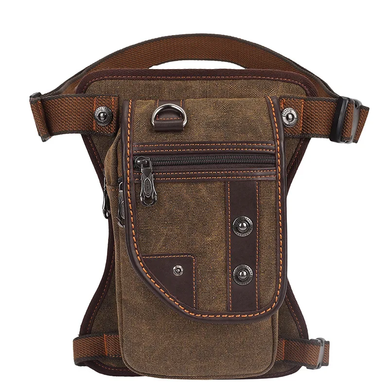 Bolsa de cinto de lona externa Crossbody tática para perna ideal para atividades ao ar livre e esportes, resistente e versátil — foto 2