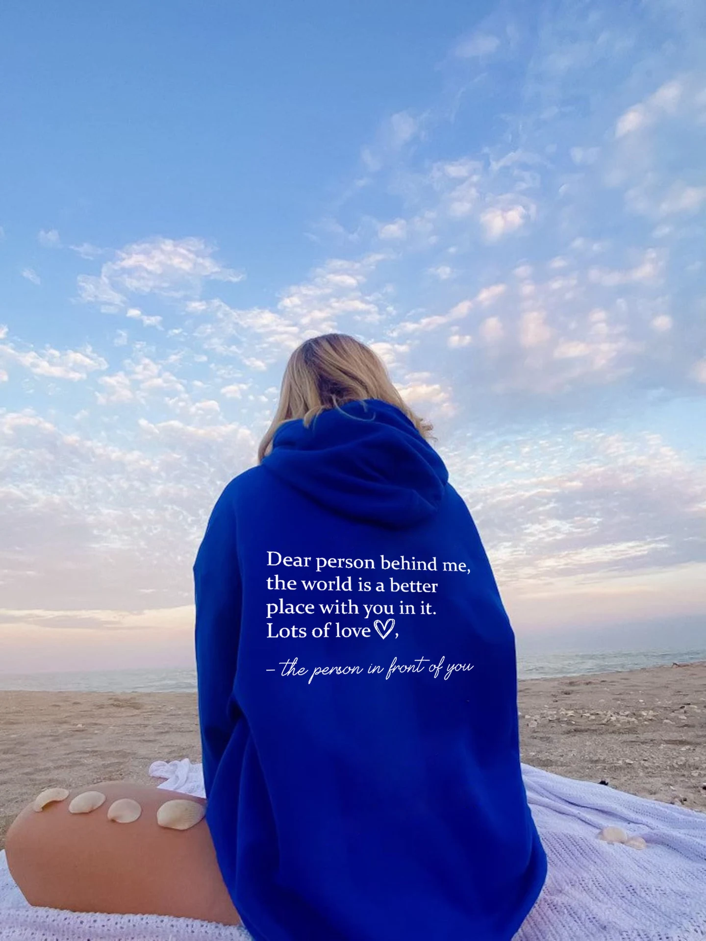 "Dear Person Behind Me" hoodie, effen met letters, voor een casual look. Comfortabele trui voor dagelijks gebruik. Ideaal voor elke dag. — foto 17