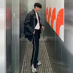 Men's Handsome Oblique Zipper Slim Leather Jacket, a trendy and stylish choice for modern men, providing a sleek look. — photo 1