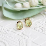 Brincos e colar em prata 925 com olivina irregular, perfeitos para adicionar um toque de sofisticação ao seu visual. — foto 11