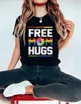 Women's Rainbow Love-letter Printed Short-sleeved T-shirt — photo 25