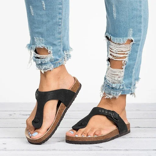 Title 2, Infradito donna taglie forti con fibbia, sandal...