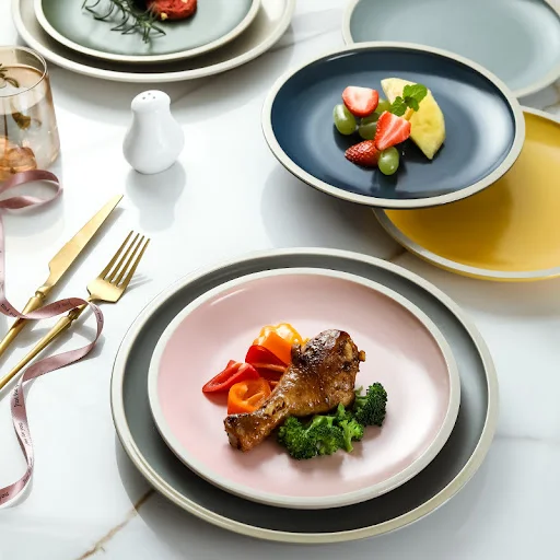 Title 1, Morandi Ceramic Matte Western Dinner Plate Set ...
