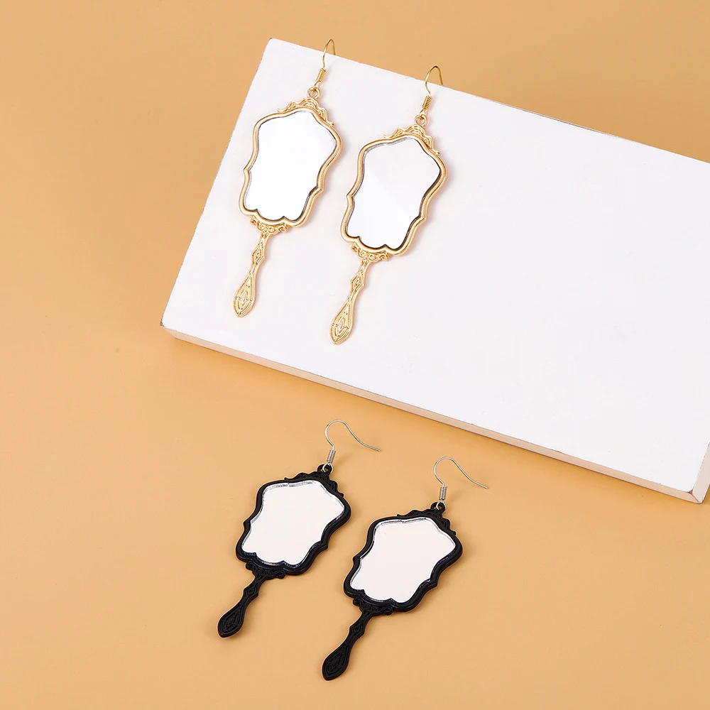 Etnische Stijl Gepersonaliseerde Niche Design Spiegel Oorbellen Creatieve Oorbellen Persoonlijkheid Sieraden Uniek en Eigenzinnig — foto 6