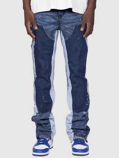 Title 13, Mens Elastic Patch Denim Laminated Bell-bottom...