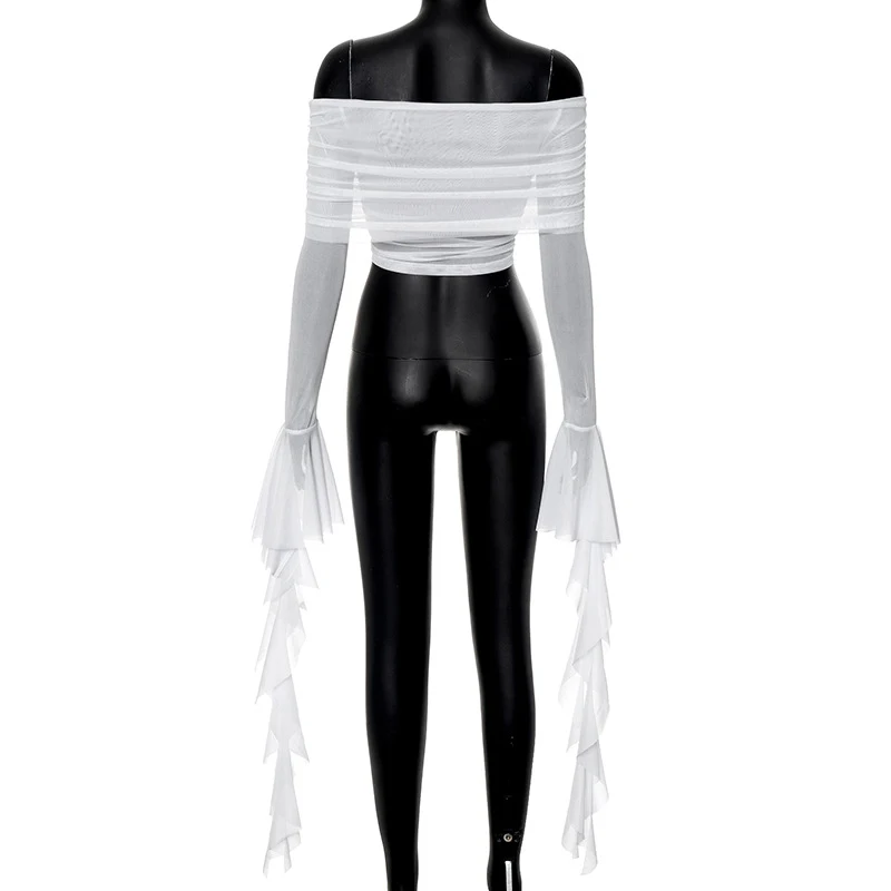 Title 9, American-style solid color off-shoulder short n...