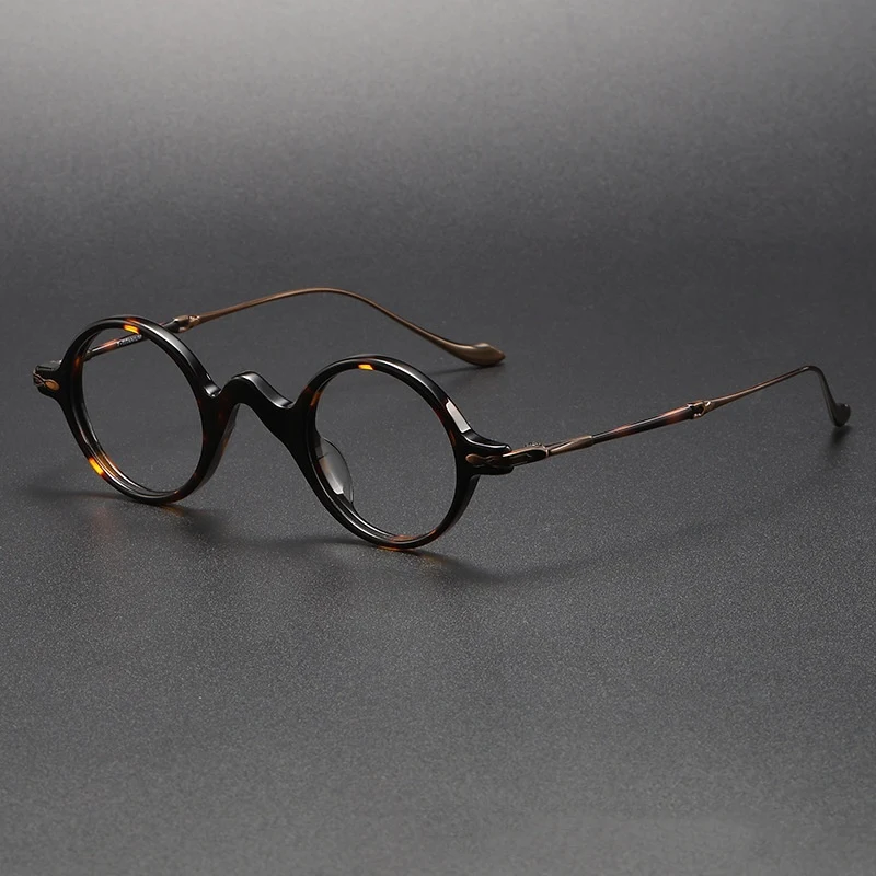Retro sheet metal eyeglass frames for men, pure titanium, myopic glasses option, small face. Stylish, lightweight, and f — photo 8