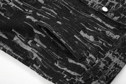 Title 8, Casaco jeans rasgado sem especificação Jacquard...