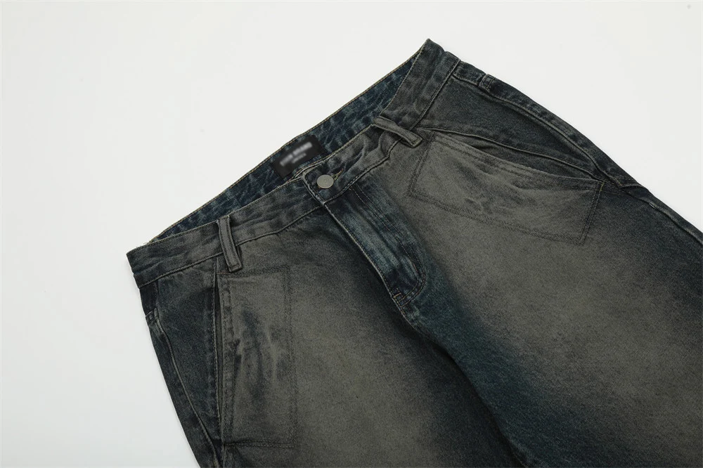 Pantalones vaqueros ajustados desgastados para hombre, estilo moderno y cómodo. Denim skinny de alta calidad, perfectos para looks casuales y urbanos. — foto 2