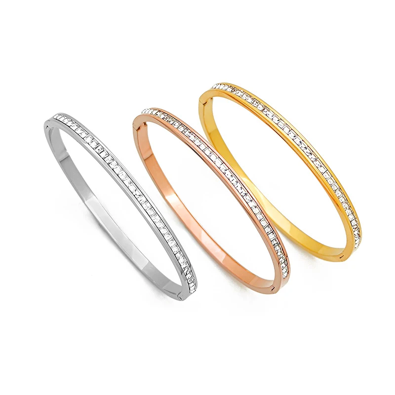 Pulseira de aço titânio requintada com diamantes incrustados e céu estrelado que não desbota, beleza duradoura e brilho eterno. — foto 8