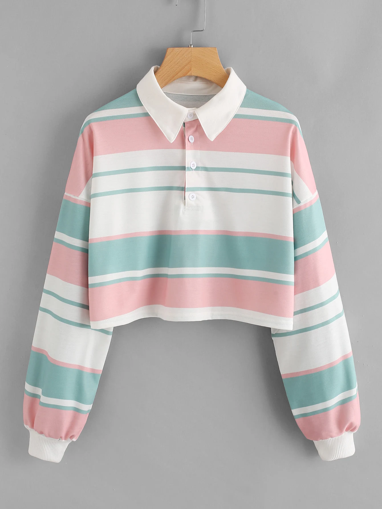 Striped sweater shirt with collar, loose fit, offering comfort and a relaxed style. Perfect for casual everyday wear and — photo 4