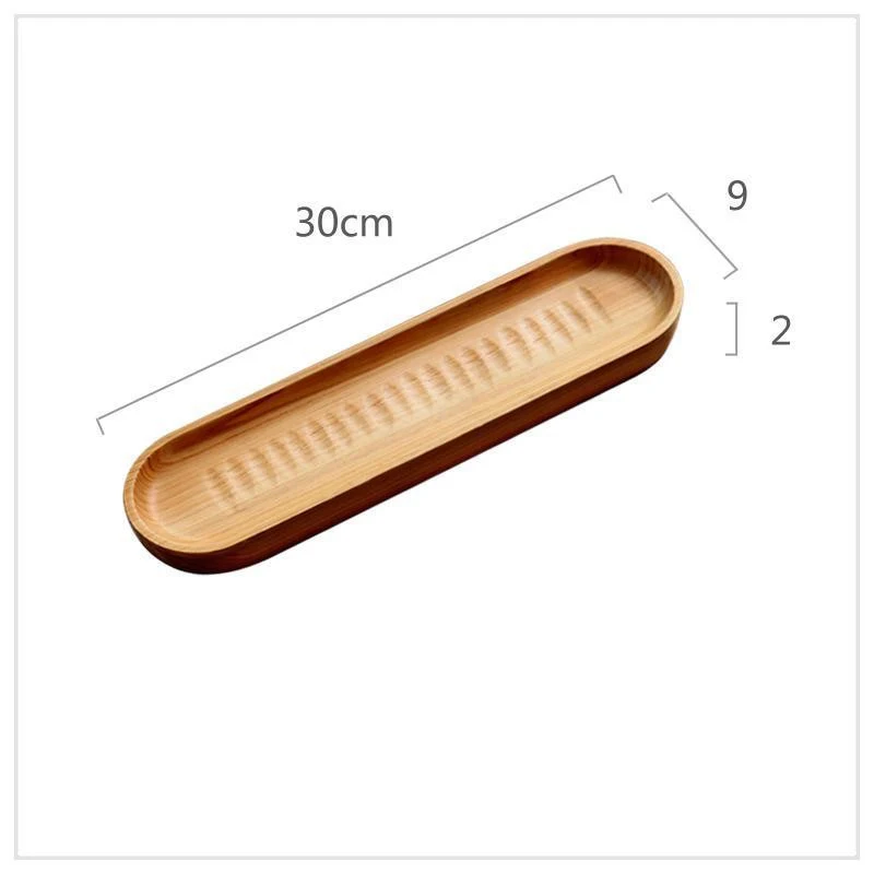 Title 7, Creative Rectangular Solid Wood Tray Tableware....