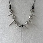 Cross Rivet Necklace