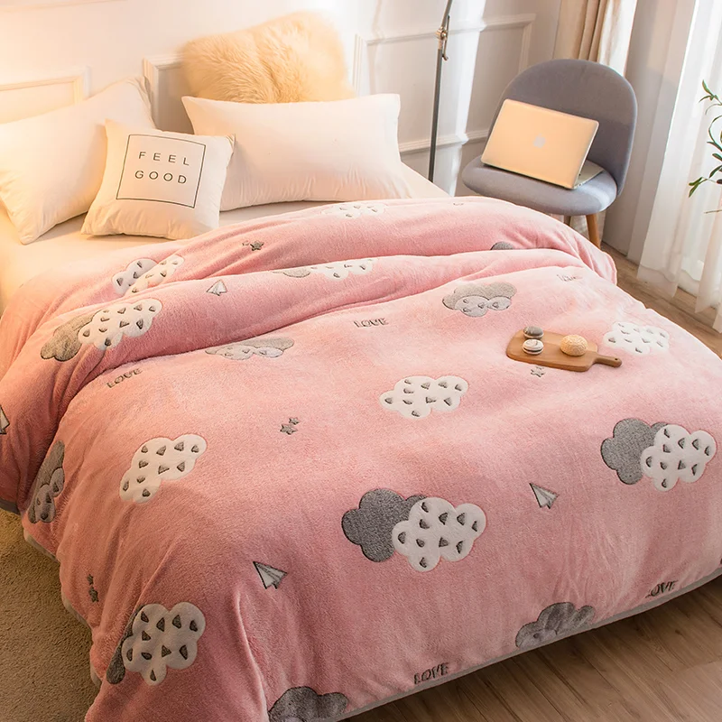 Cobertor de lã de coral espessado para sonecas no escritório no inverno, quente e macio, perfeito para conforto e descanso. — foto 4