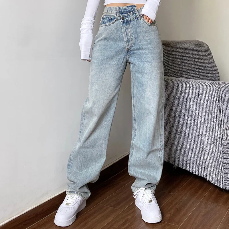 Women's Jeans Loose High Waist Straight-leg Pants for ultimate comfort and style. A versatile wardrobe staple perfect fo — photo 1