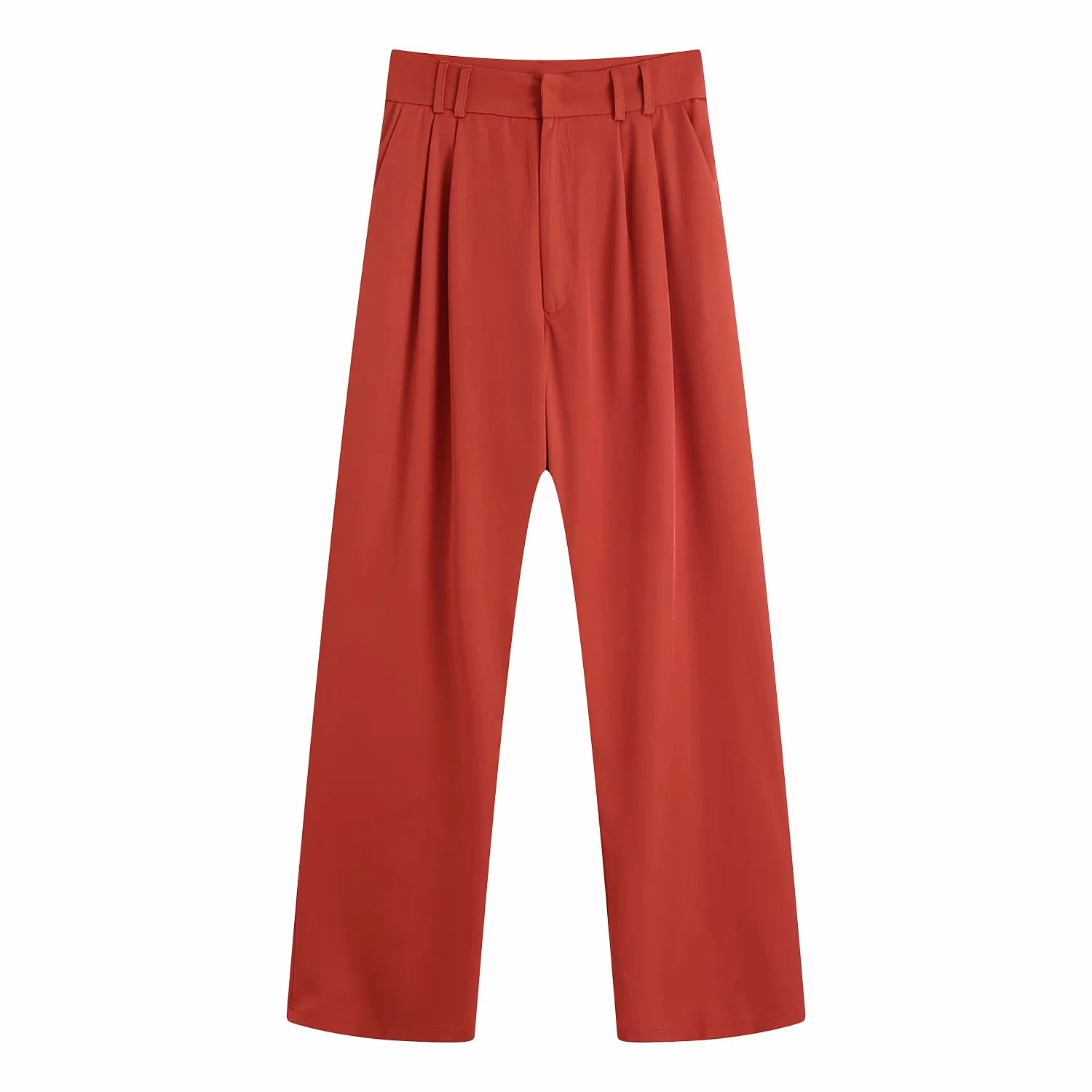 Calças Casuais Femininas de Cintura Alta e Cor Sólida, com Efeito Modelador, Confortáveis e Perfeitas para um Visual Elegante e Moderno. — foto 5