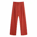 Calças Casuais Femininas de Cintura Alta e Cor Sólida, com Efeito Modelador, Confortáveis e Perfeitas para um Visual Elegante e Moderno. — foto 5