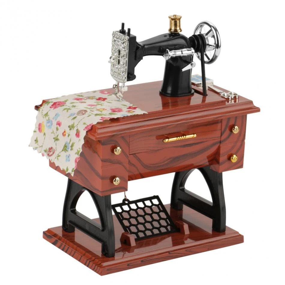 Title 2, Mini retro sewing machine music box Enjoy nosta...