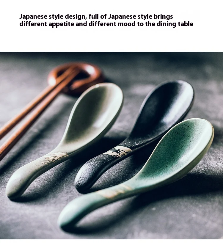 Title 7, Ceramic Household Restaurant Meal Spoon Durable...