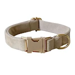 Nude velvet pet collar Soft elegance for your dog or cat Premium comfort and minimalist design for the perfect companion — photo 5