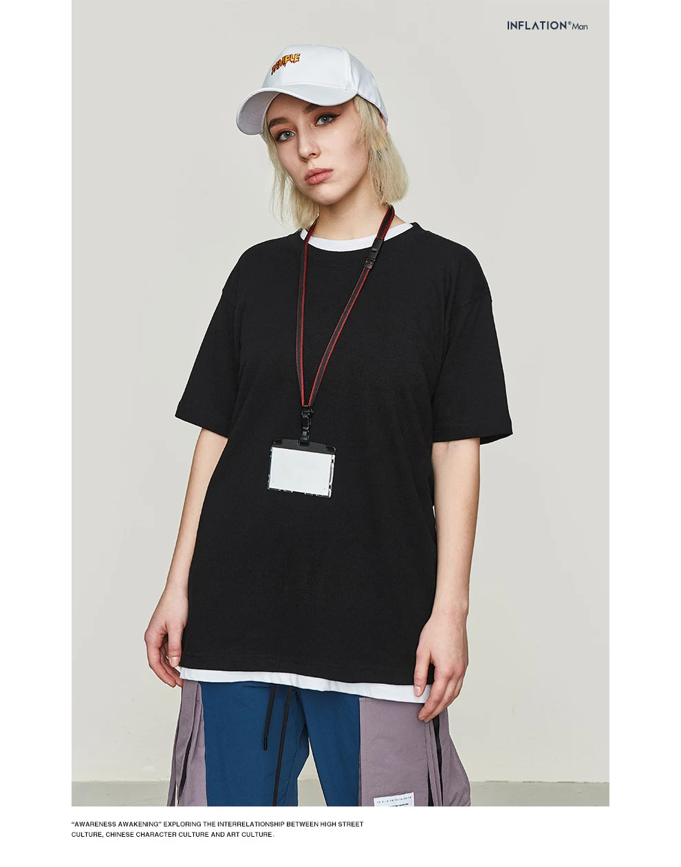 Title 94, Solid color short-sleeved T-shirt for men and w...