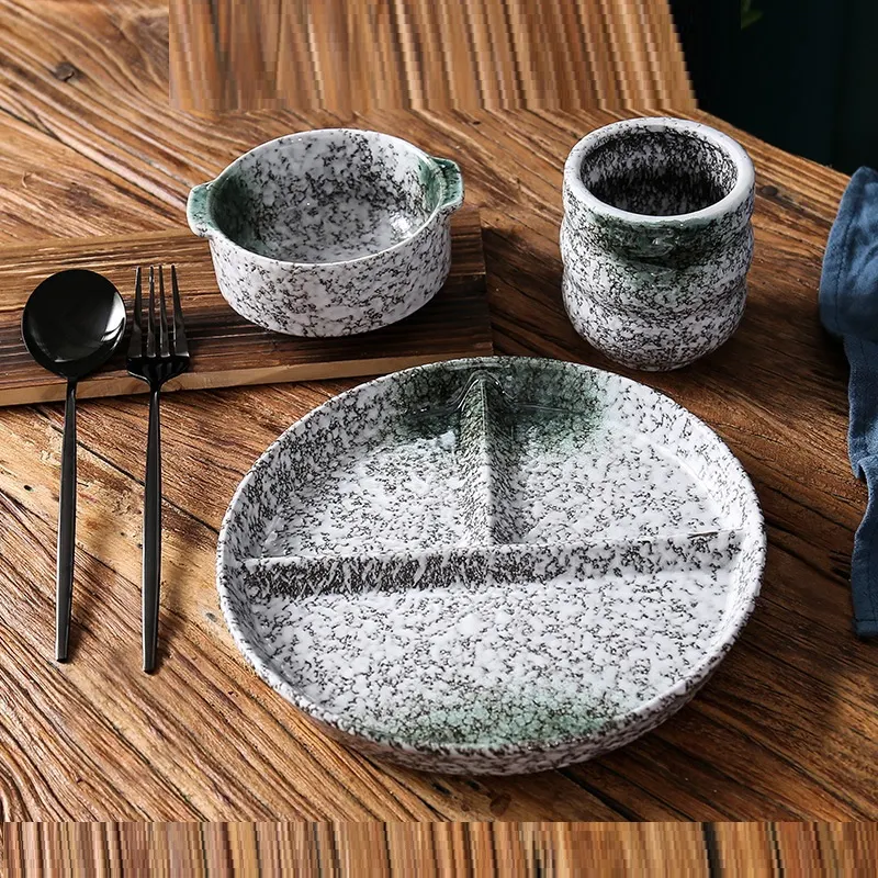 Title 12, Simple Style Solid Color Separating Tableware f...