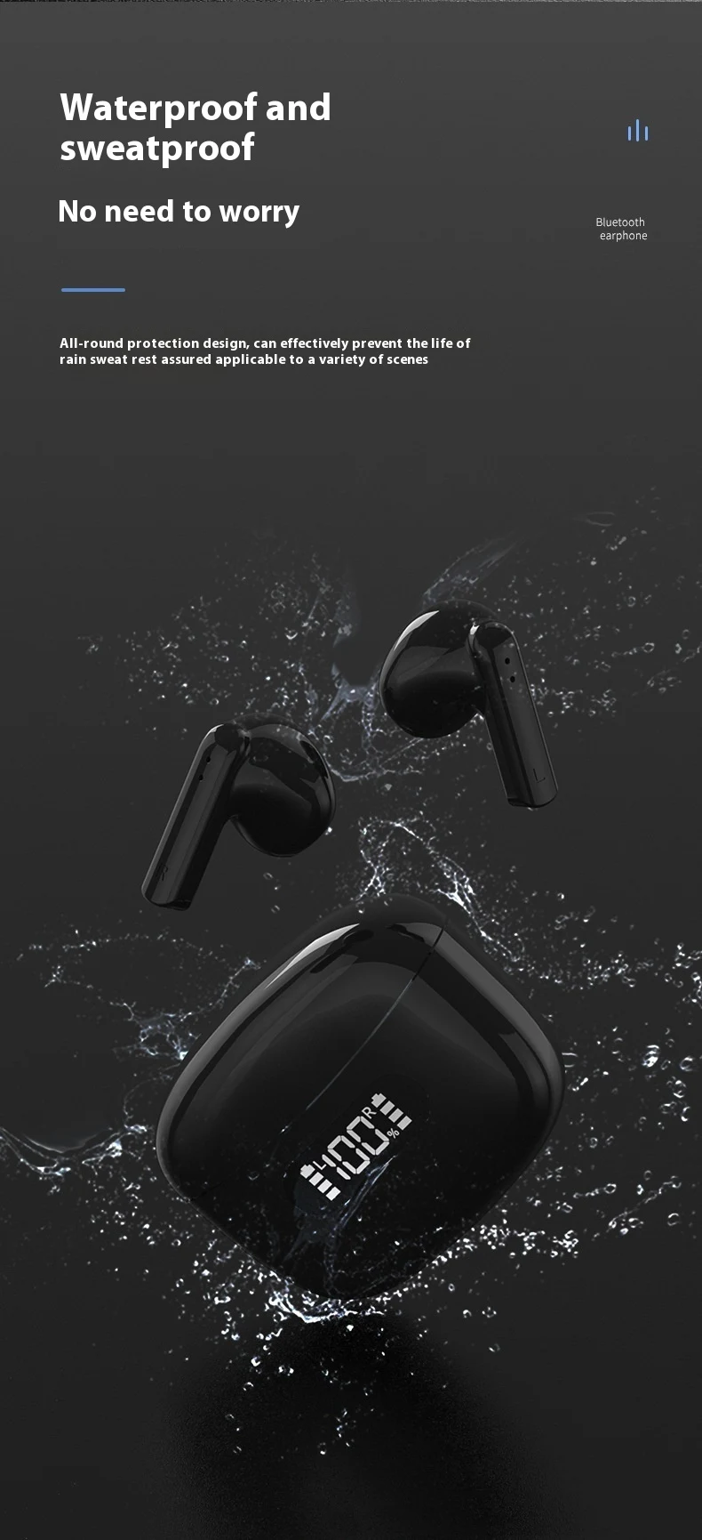 Title 2, Digital TWS Fourth Generation Bluetooth Headset...