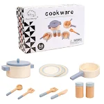 Cozinha infantil de madeira simulada. Estimula a criatividade, brincadeiras de faz de conta e habilidades culinárias iniciais, brinquedo educativo. — foto 22