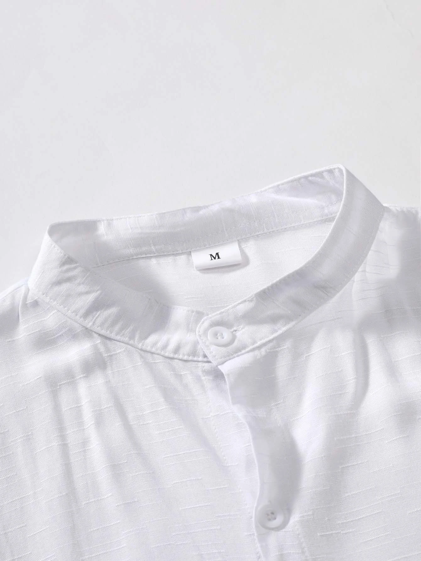 Title 19, Mens Fashion Casual Short Sleeve Stand Collar ...