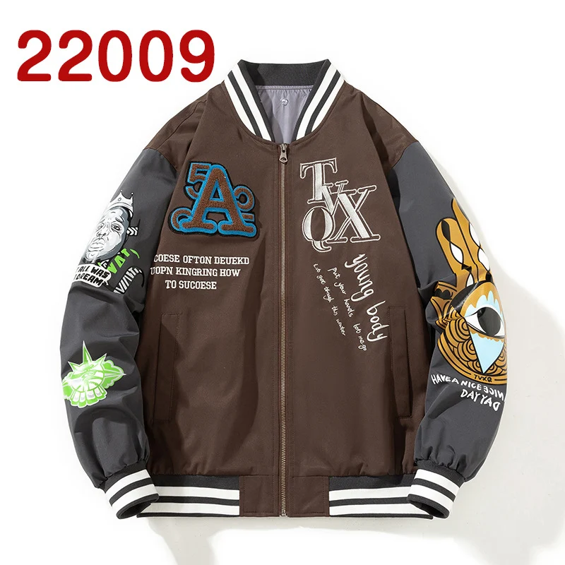 Men's Street Fashion Color Matching Baseball Uniform, providing a stylish, modern and comfortable look for urban, casual — photo 11