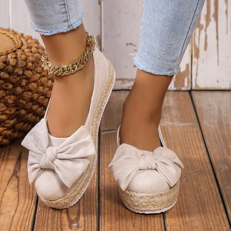 Zapatos de plataforma casuales de talla grande para mujer con lazo. Comodidad y estilo a diario. Ideales para un look moderno y elegante. — foto 9